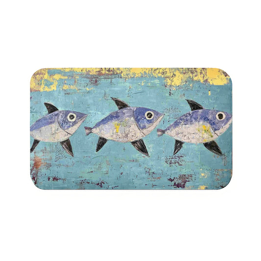Three Fish  Bath Mat