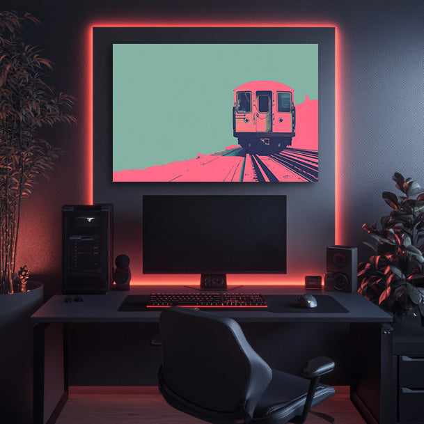Pink Caboose Wall Art