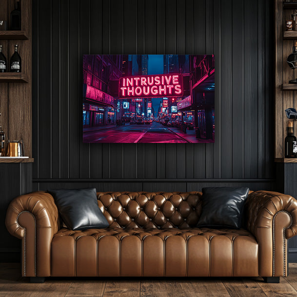 Intrusive Thoughts Sign Wall Art