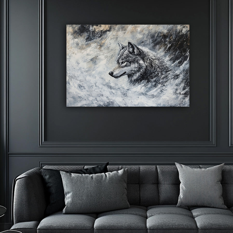Lone Grey Wolf Wall Art