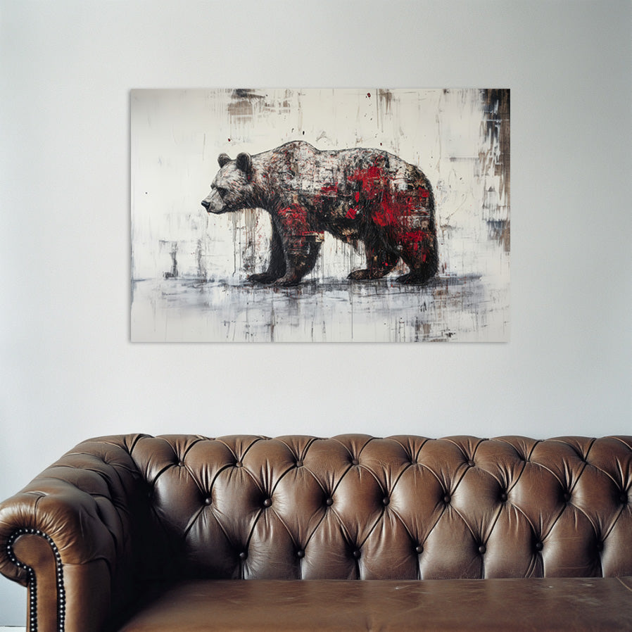 Abstract Bear Wall Art
