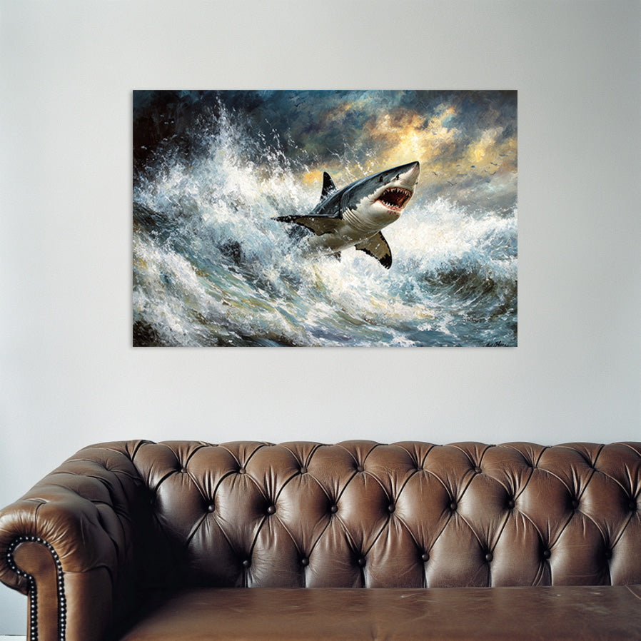 Flying Shark Wall Art