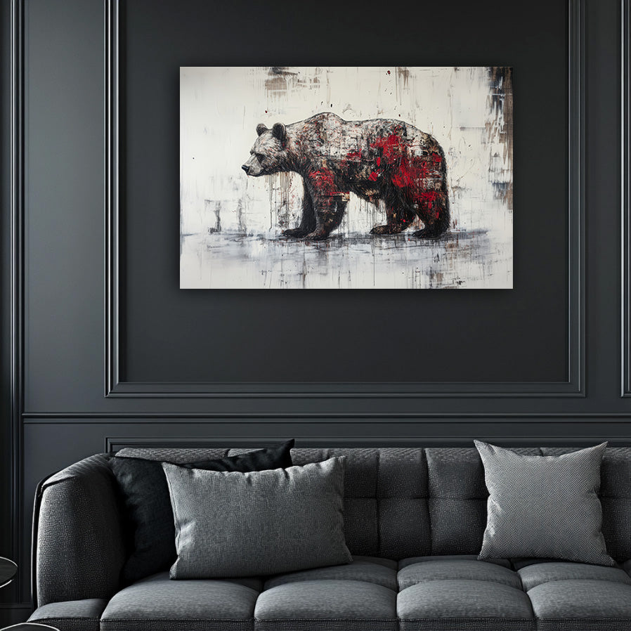 Abstract Bear Wall Art