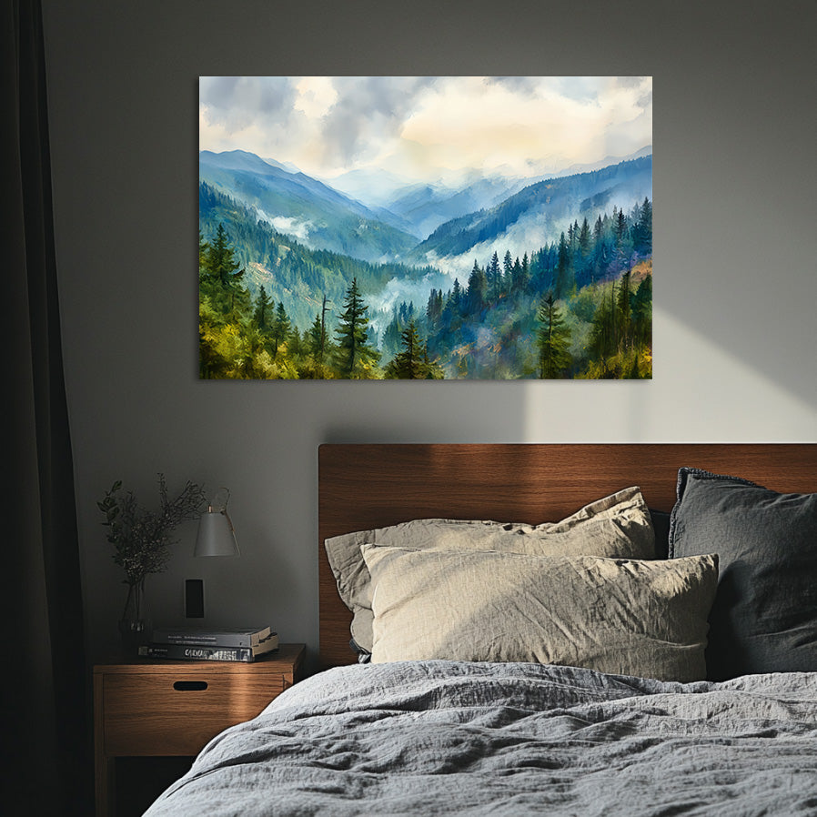 Wispy Mountains Wall Art