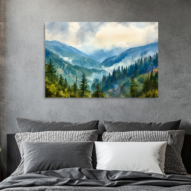 Wispy Mountains Wall Art