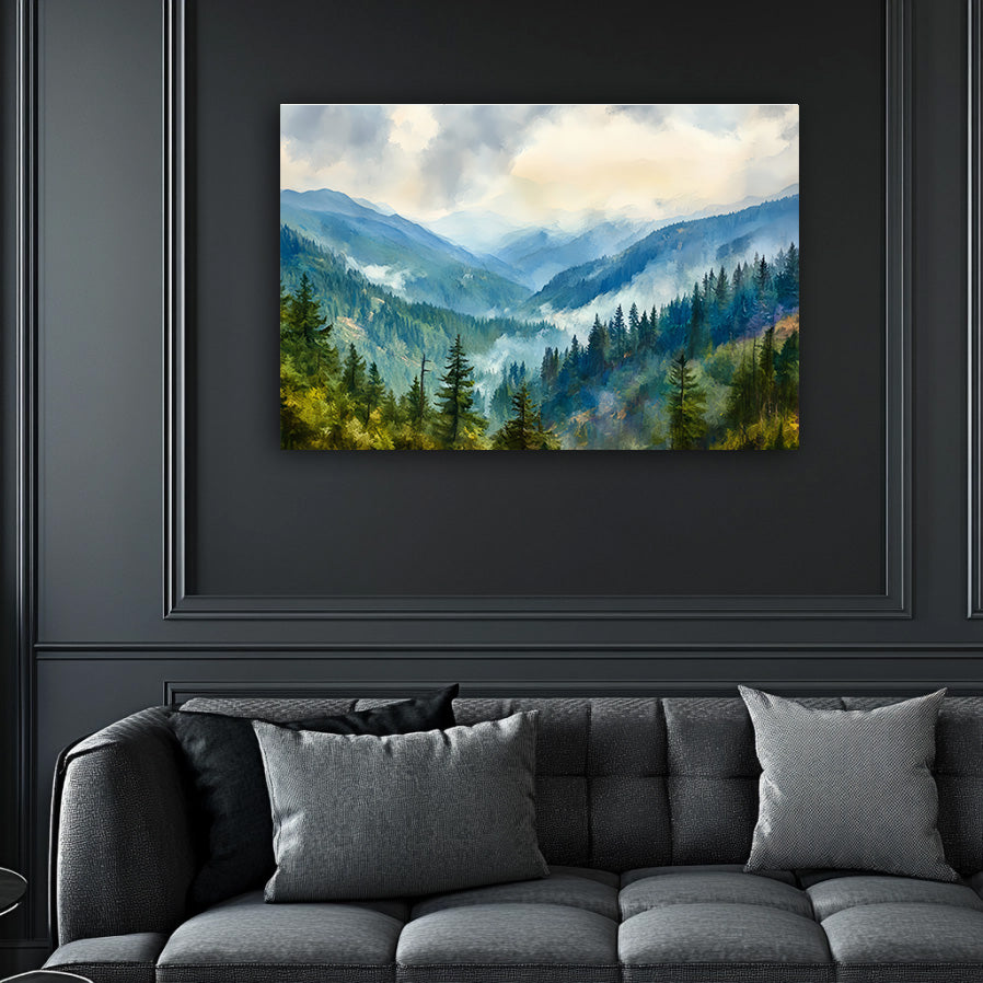 Wispy Mountains Wall Art