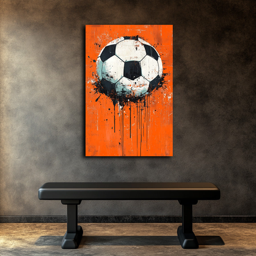 Soccer Drip Wall Art