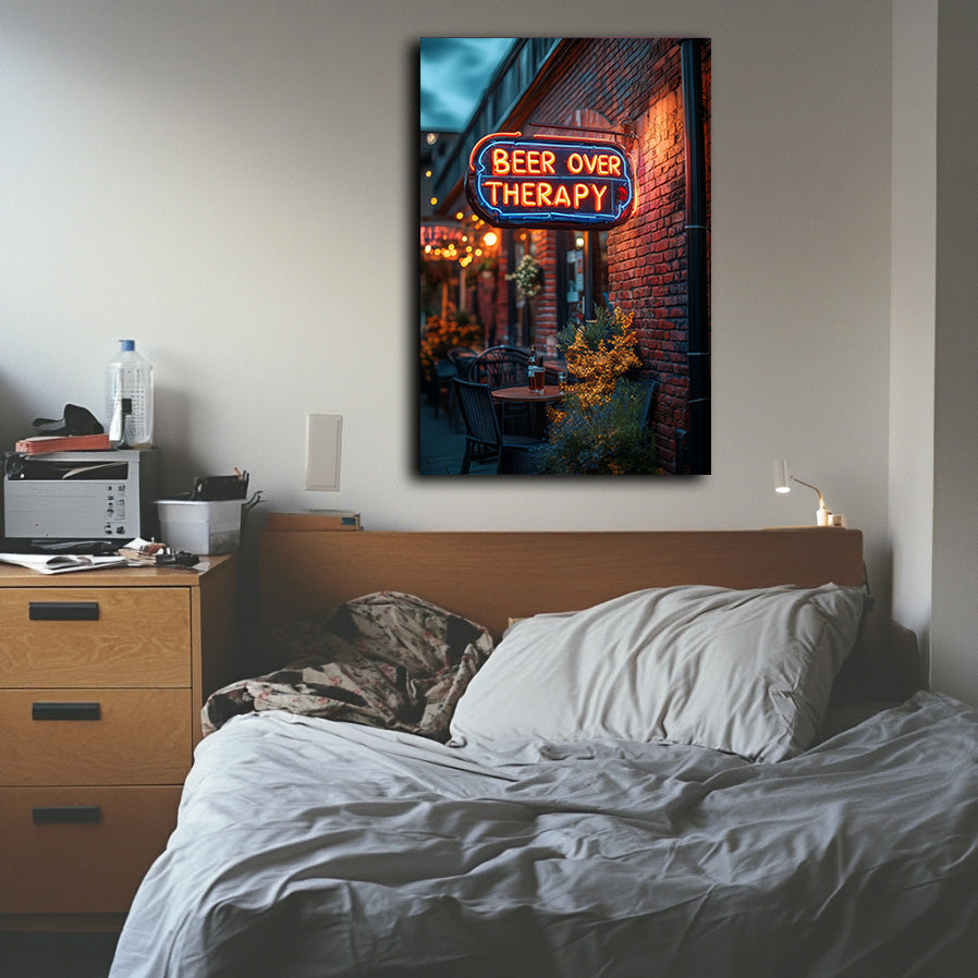 Beer Over Therapy Wall Art