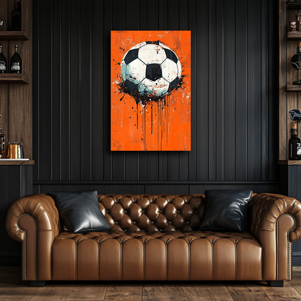 Soccer Drip Wall Art