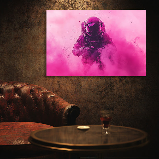 One Pink Step Astronaut Wall Art