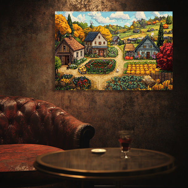 Fall in the Village Wall Art