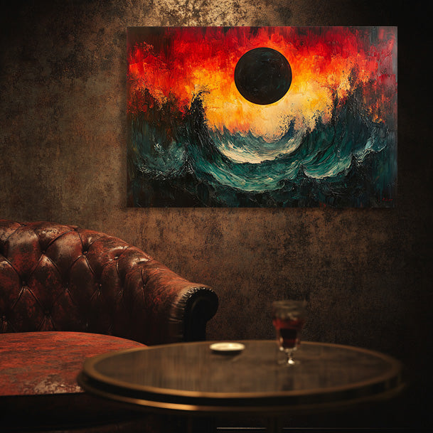 Black Moon Tide Wall Art