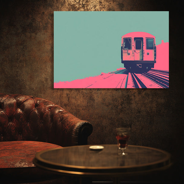 Pink Caboose Wall Art