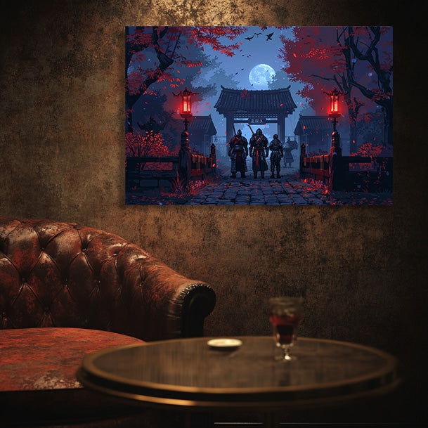 8 Bit Night Warrior Wall Art