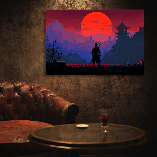 8 Bit Red Dawn Wall Art