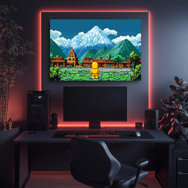 8 Bit Traveler Wall Art