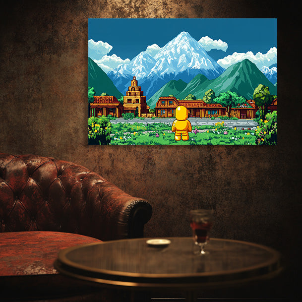 8 Bit Traveler Wall Art