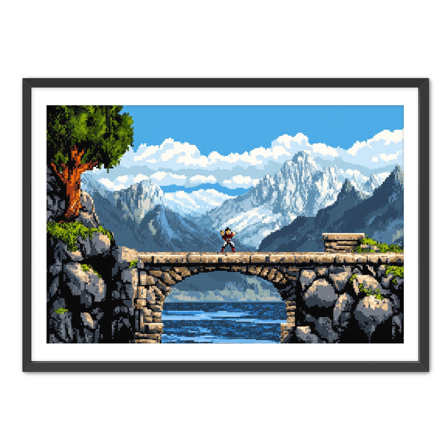 8 Bit Bridge Wall Art