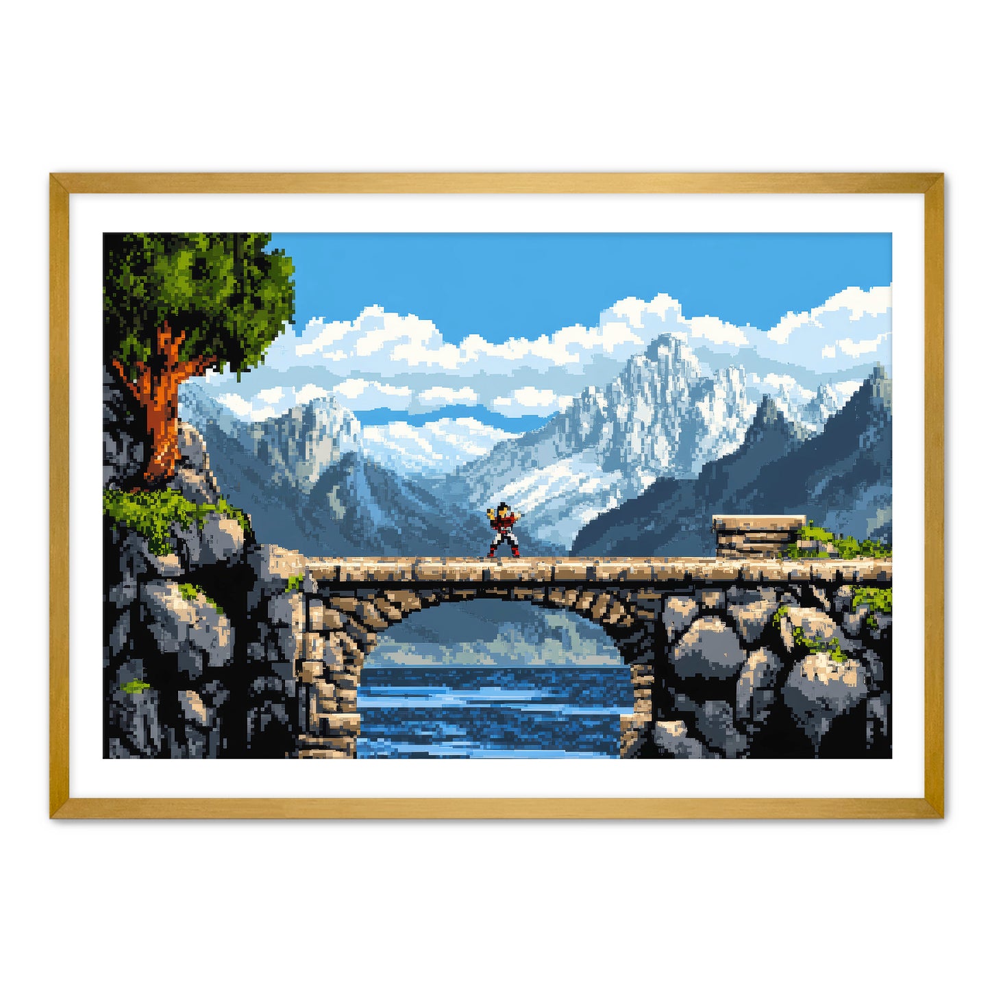 8 Bit Bridge Wall Art