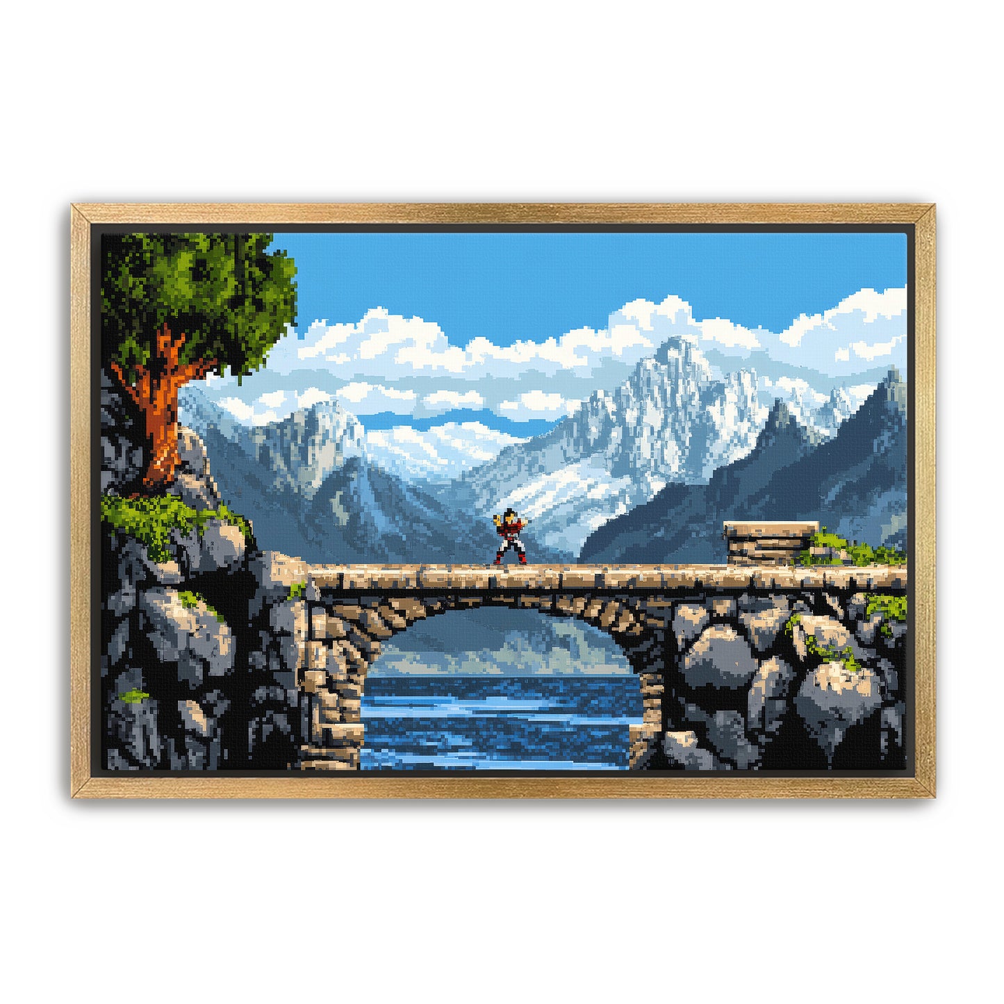 8 Bit Bridge Wall Art