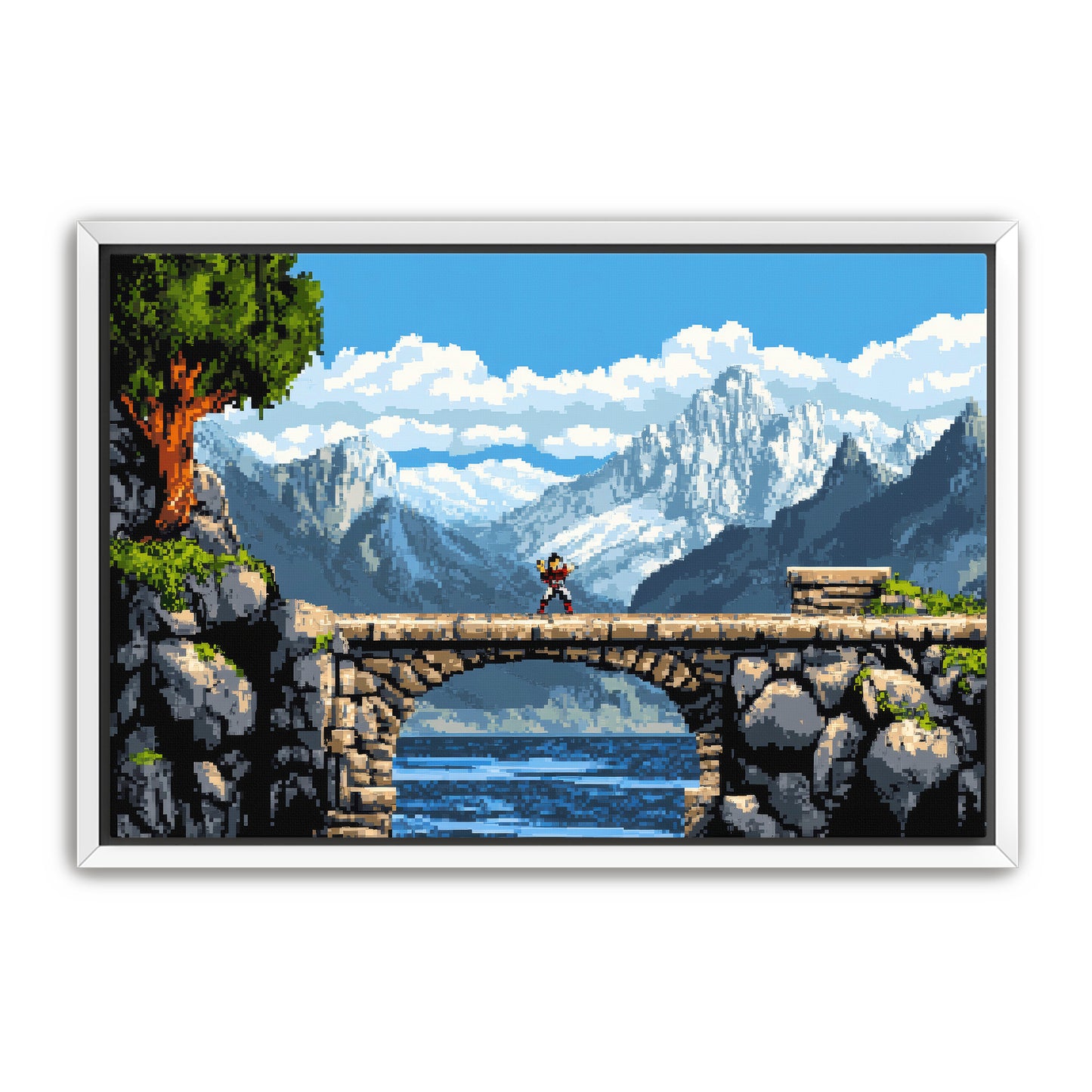 8 Bit Bridge Wall Art