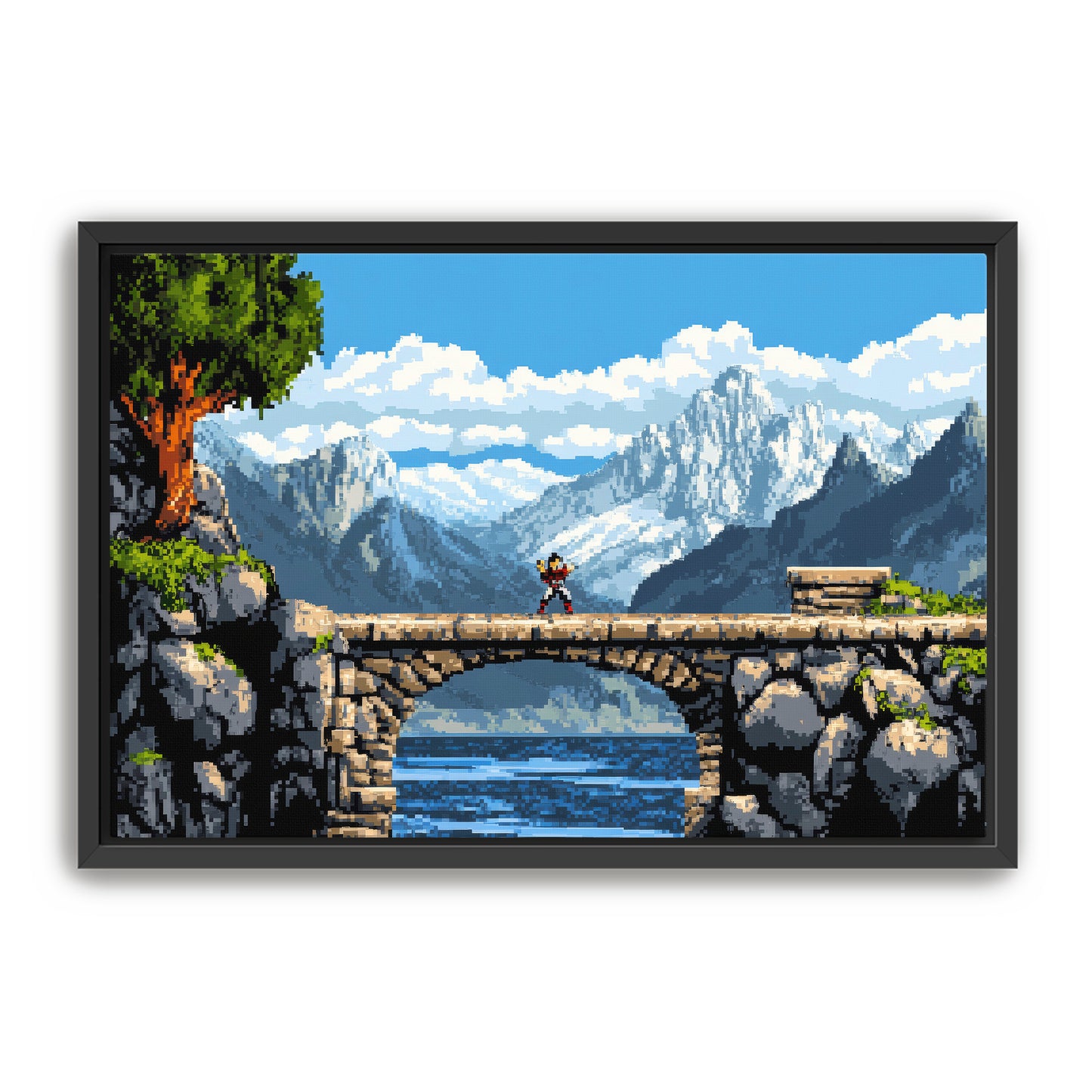 8 Bit Bridge Wall Art