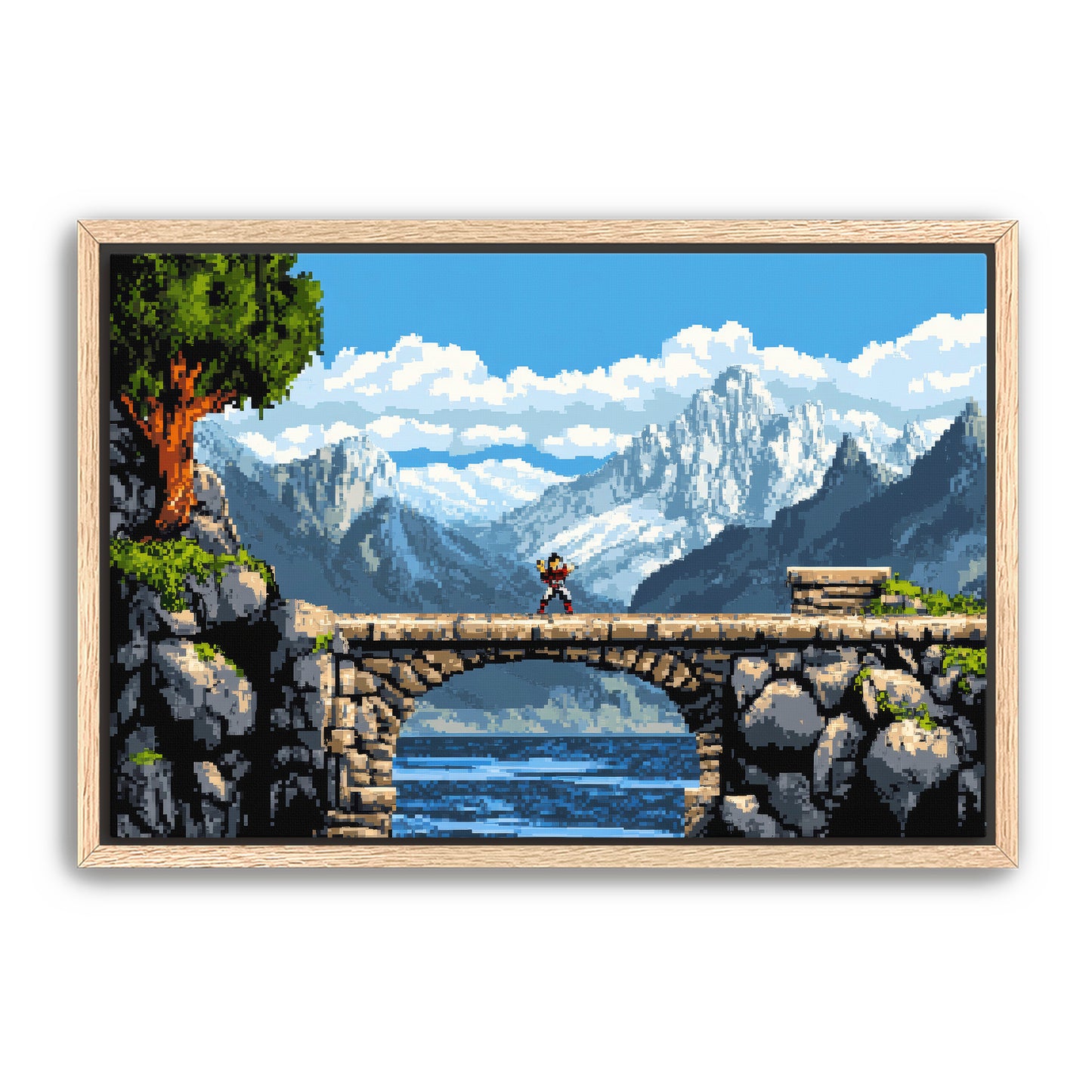 8 Bit Bridge Wall Art