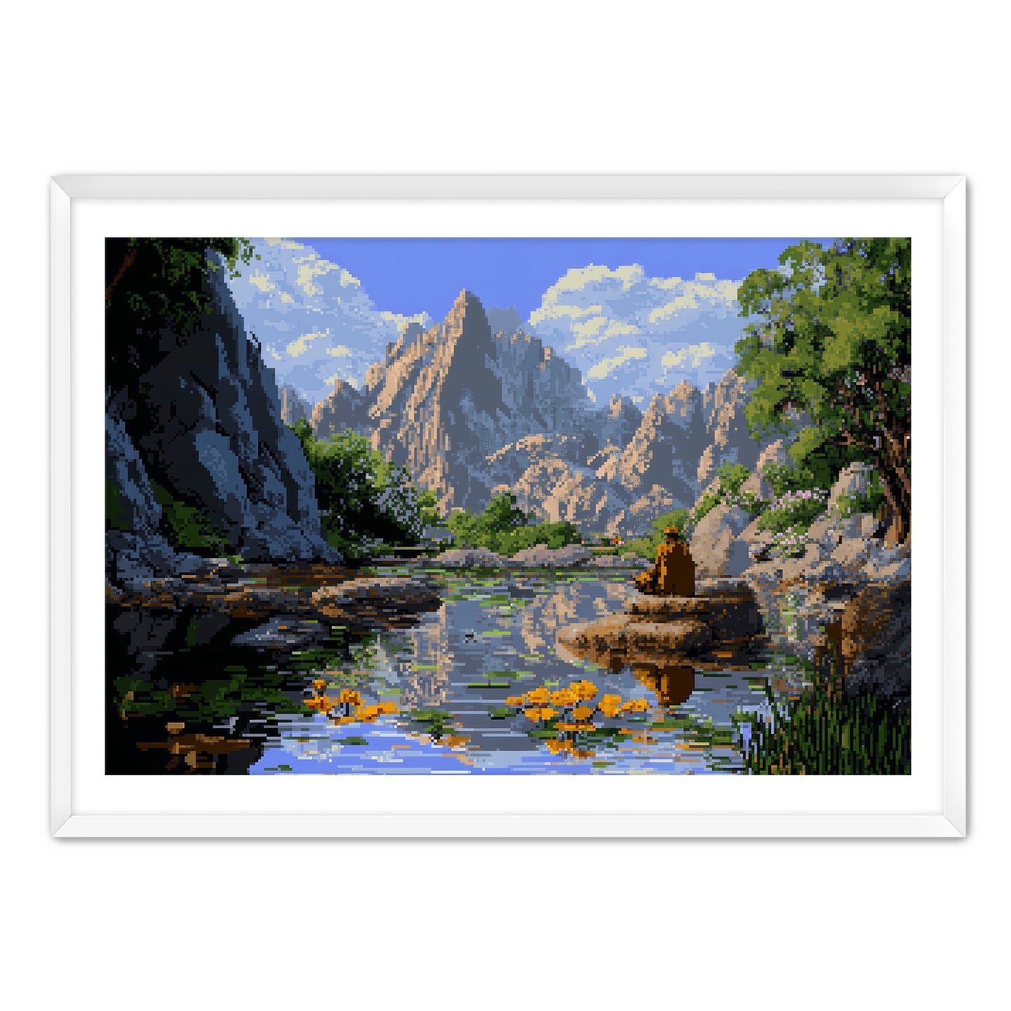 8 Bit Landscape Wall Art