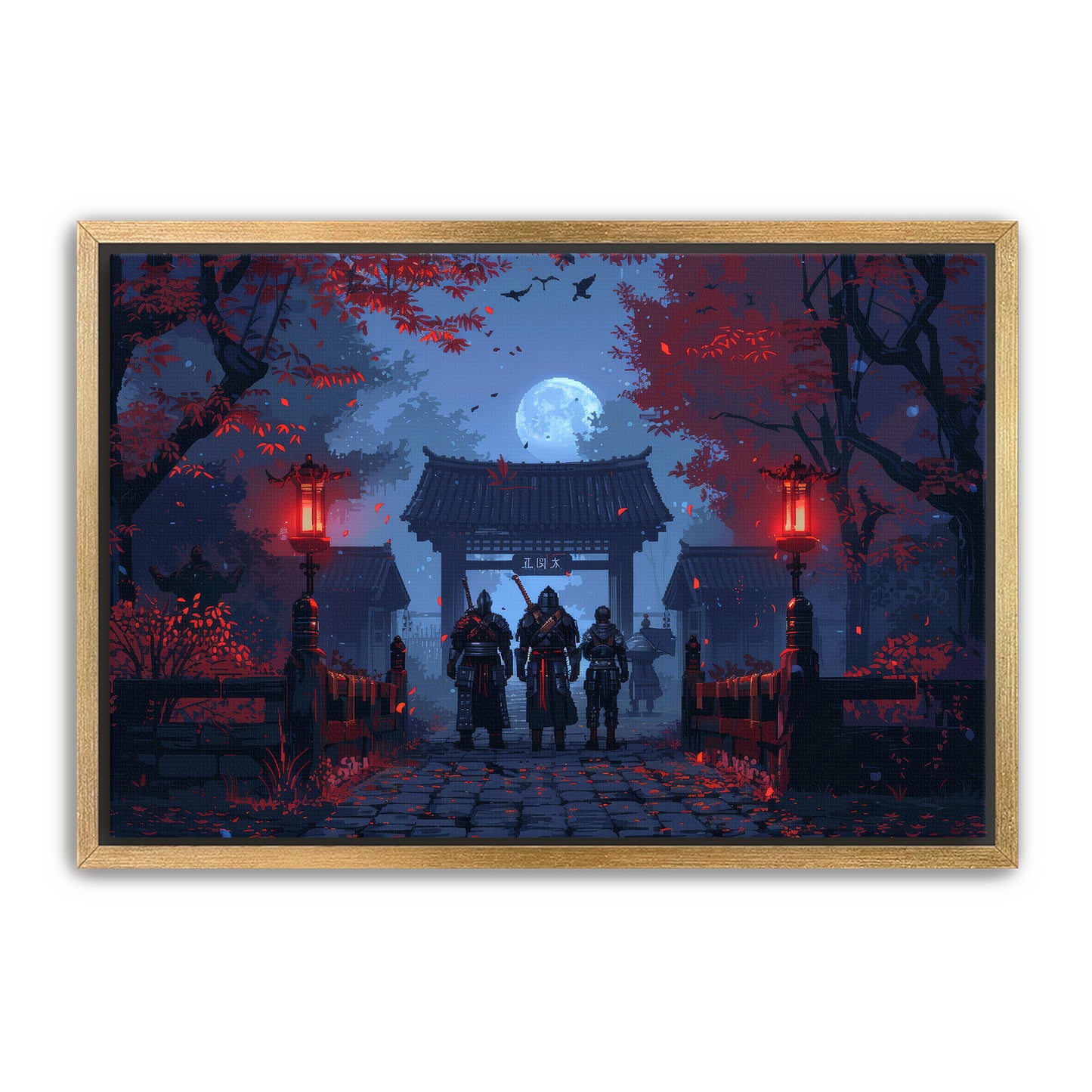 8 Bit Night Warrior Wall Art