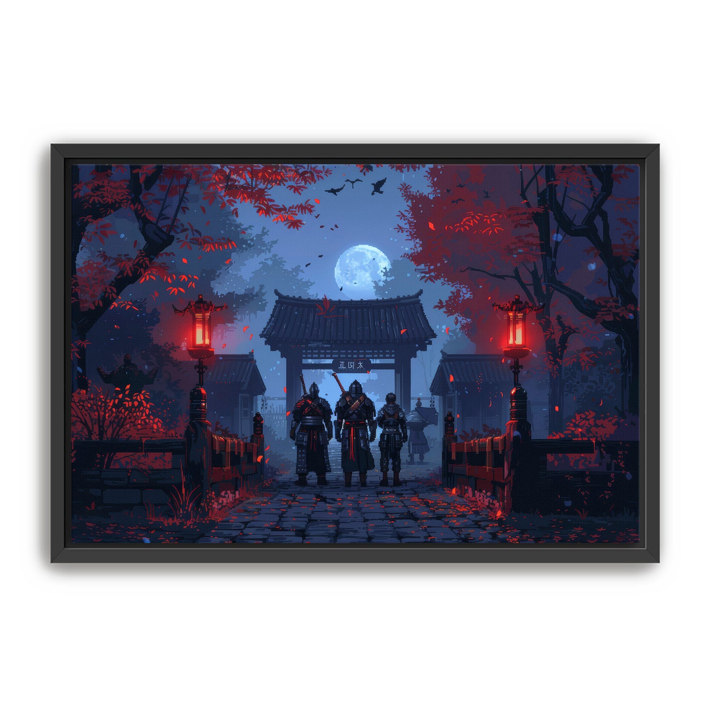 8 Bit Night Warrior Wall Art