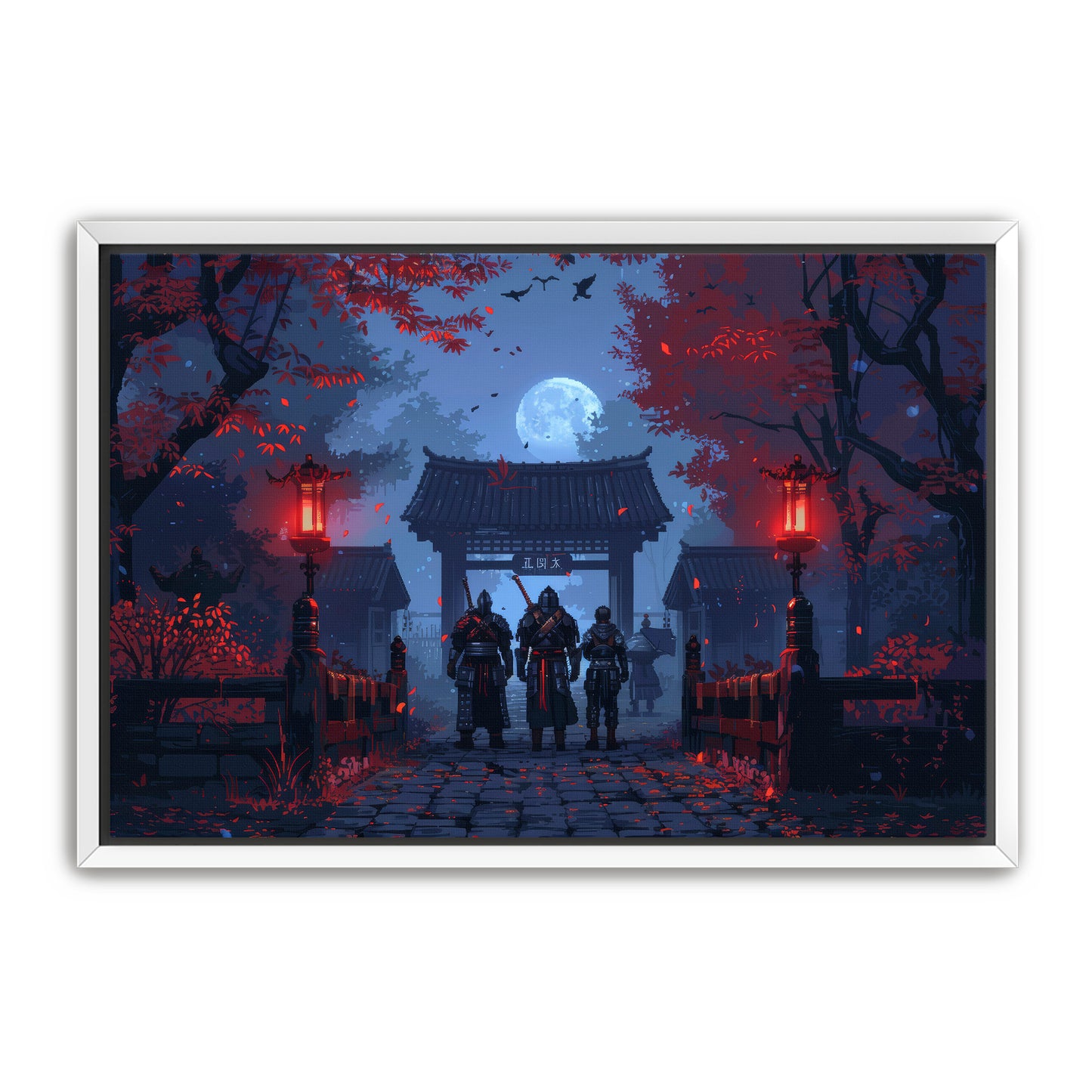 8 Bit Night Warrior Wall Art