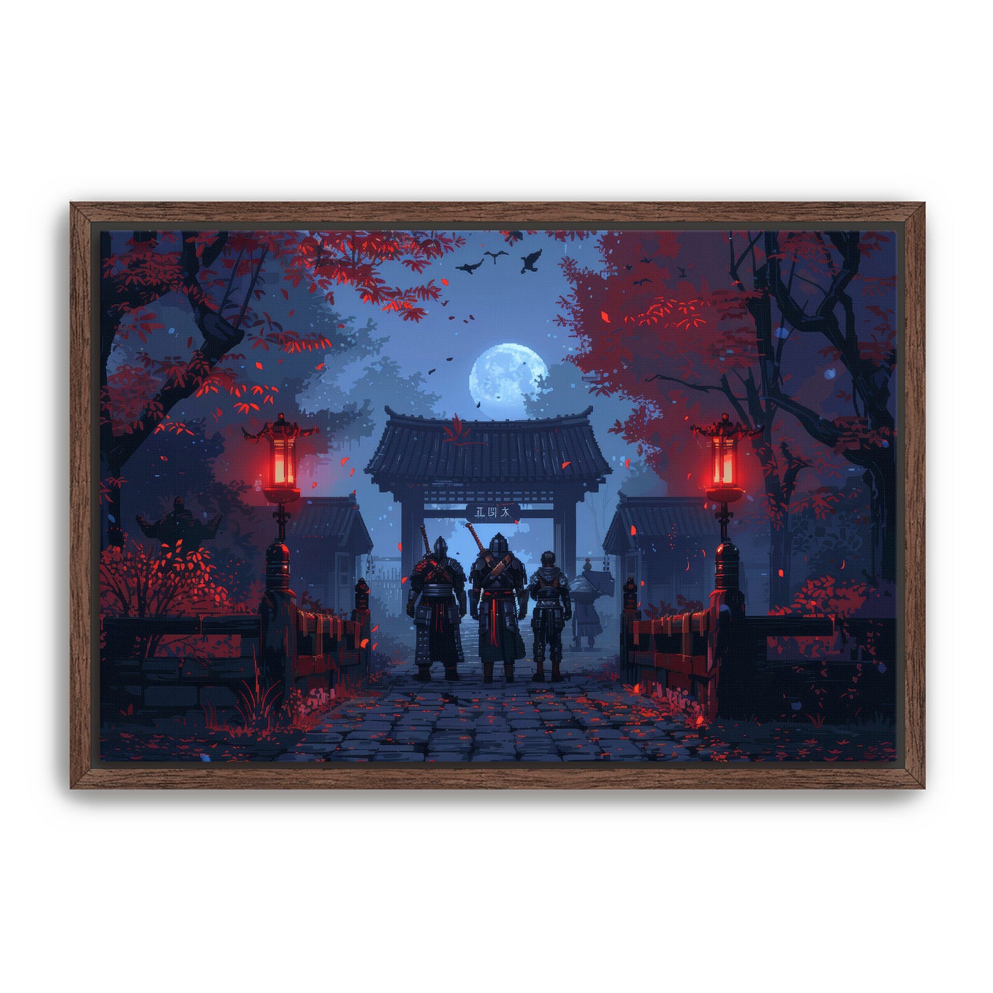 8 Bit Night Warrior Wall Art