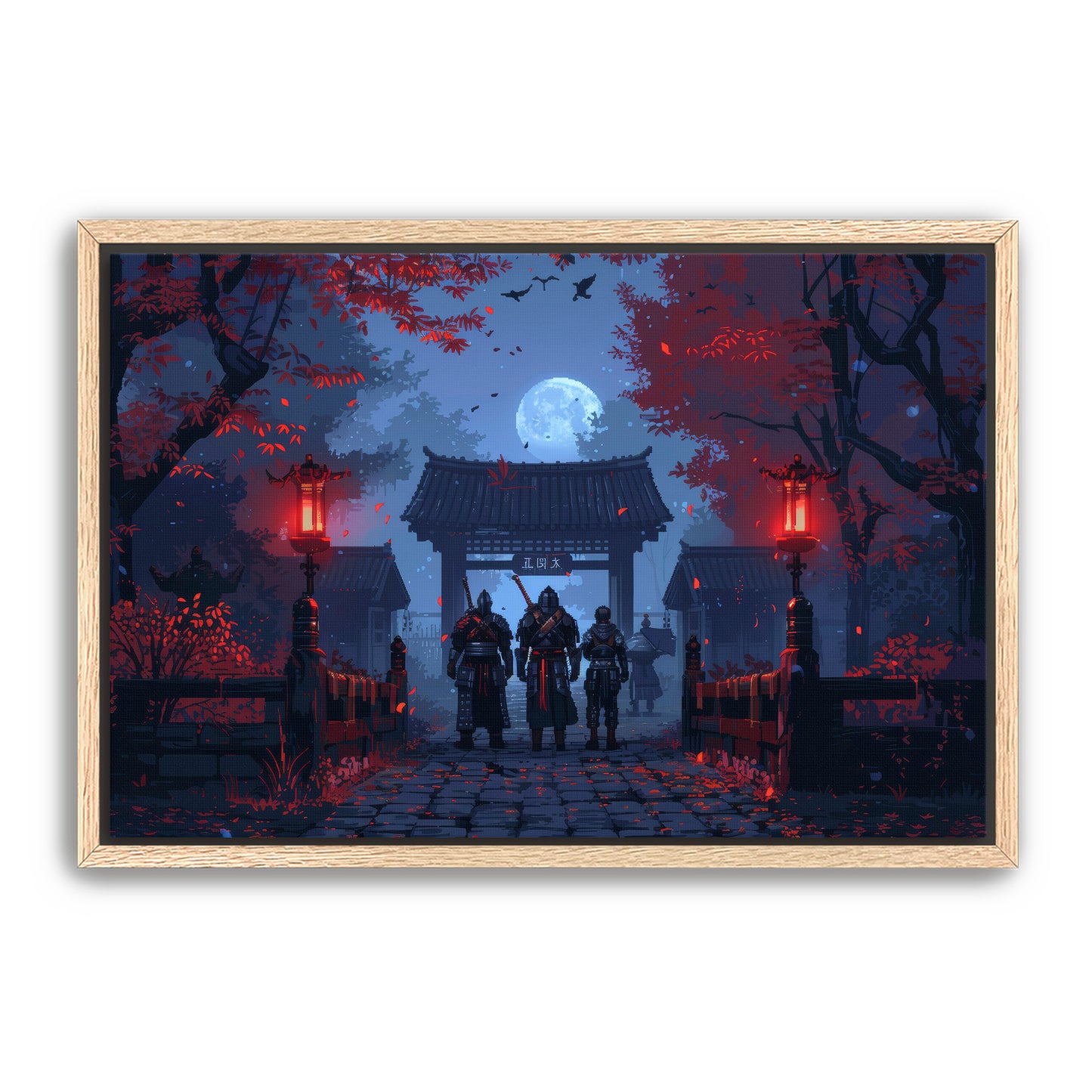 8 Bit Night Warrior Wall Art