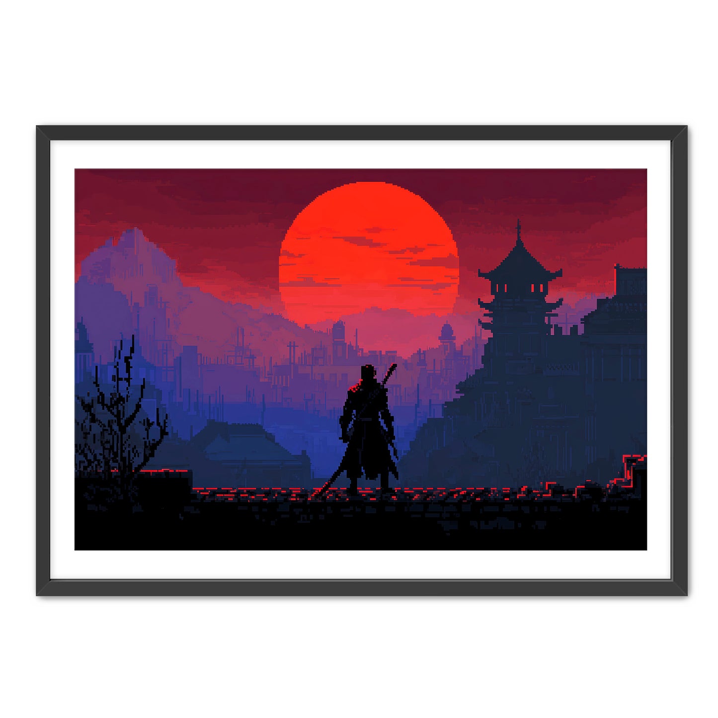 8 Bit Red Dawn Wall Art