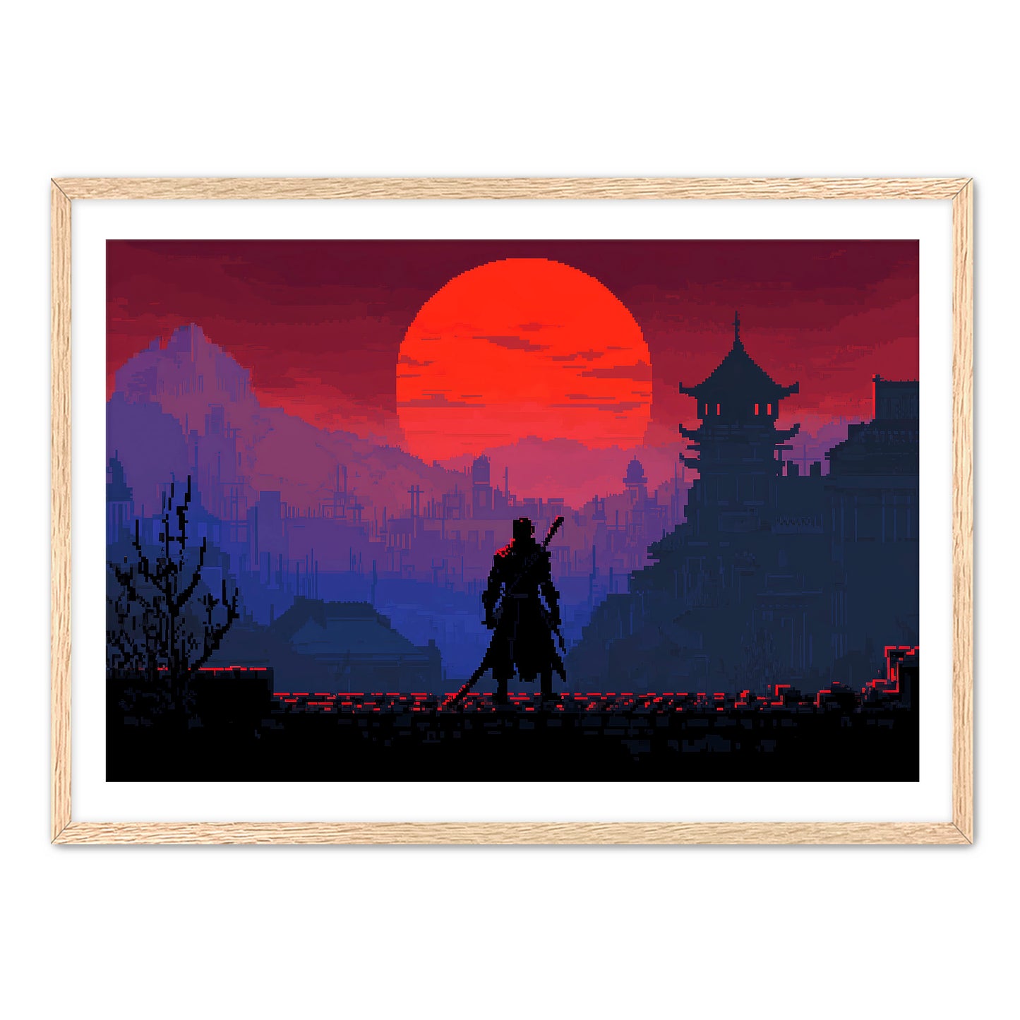8 Bit Red Dawn Wall Art