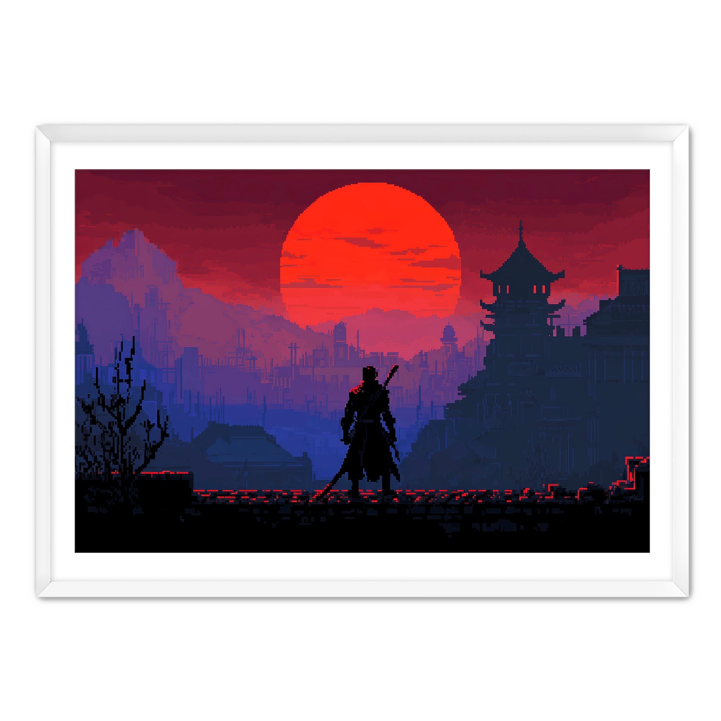 8 Bit Red Dawn Wall Art