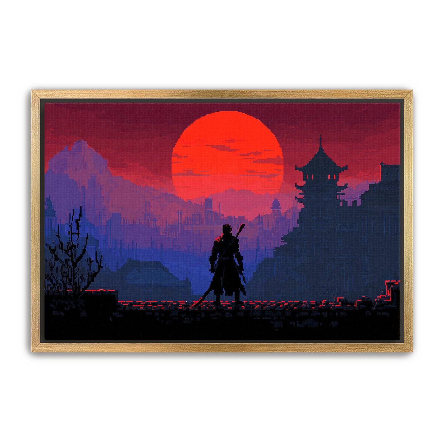 8 Bit Red Dawn Wall Art