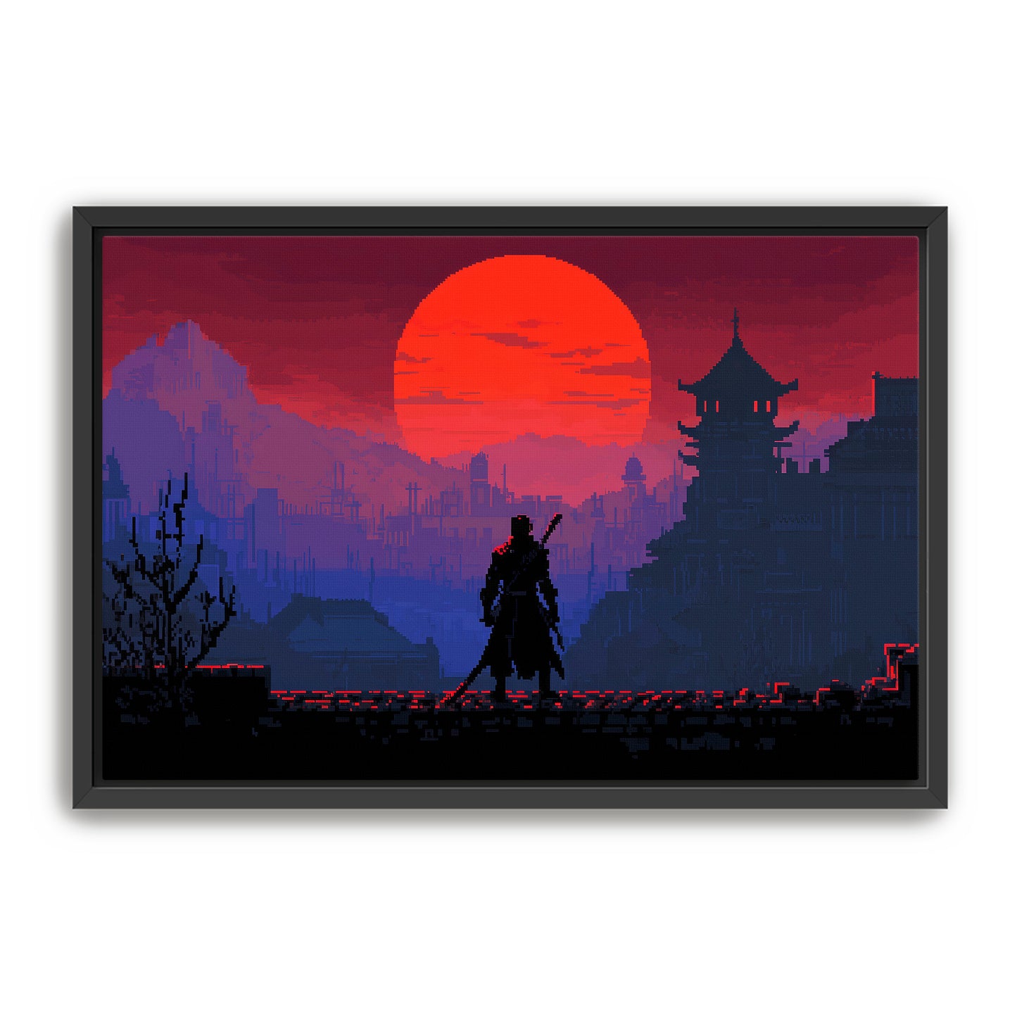 8 Bit Red Dawn Wall Art