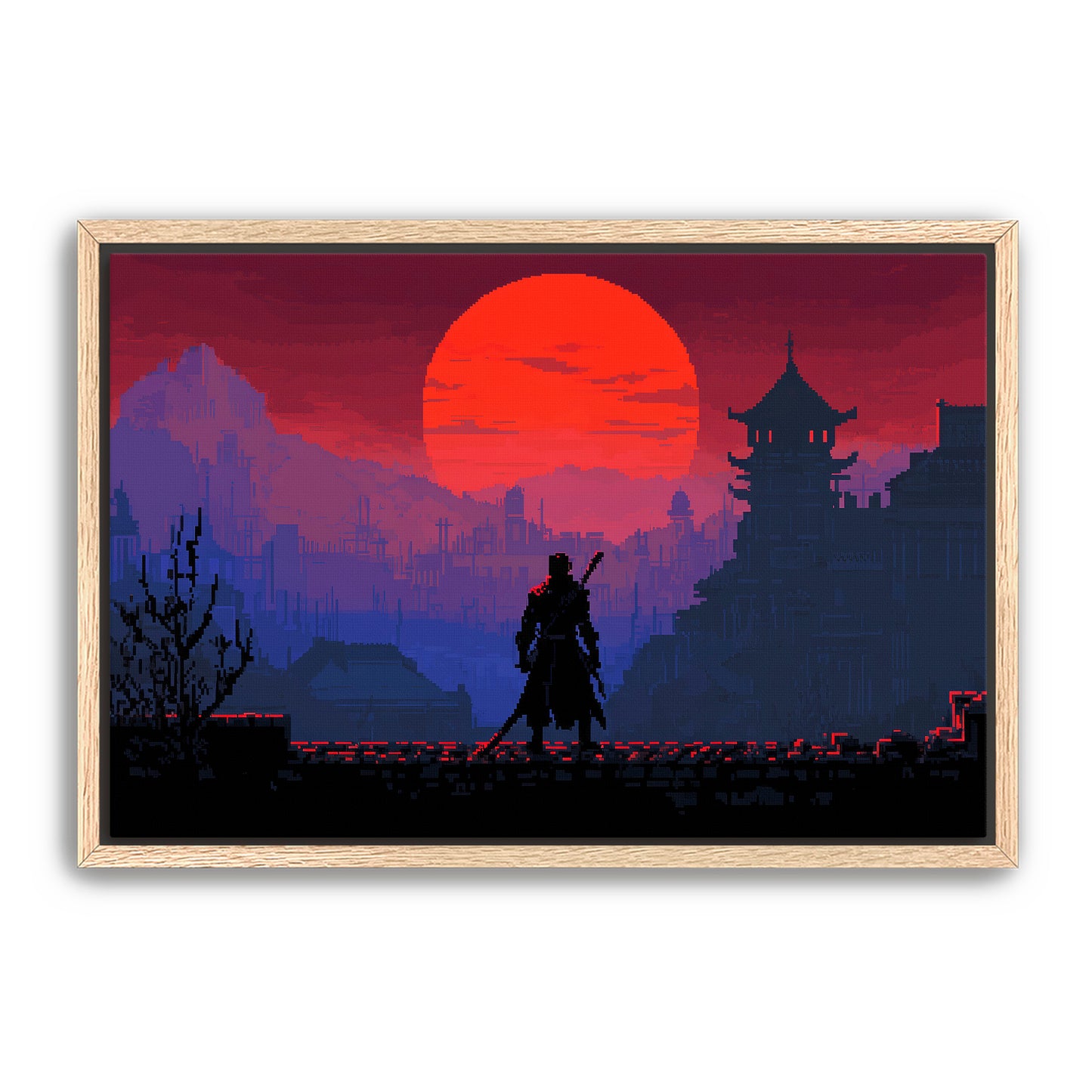 8 Bit Red Dawn Wall Art