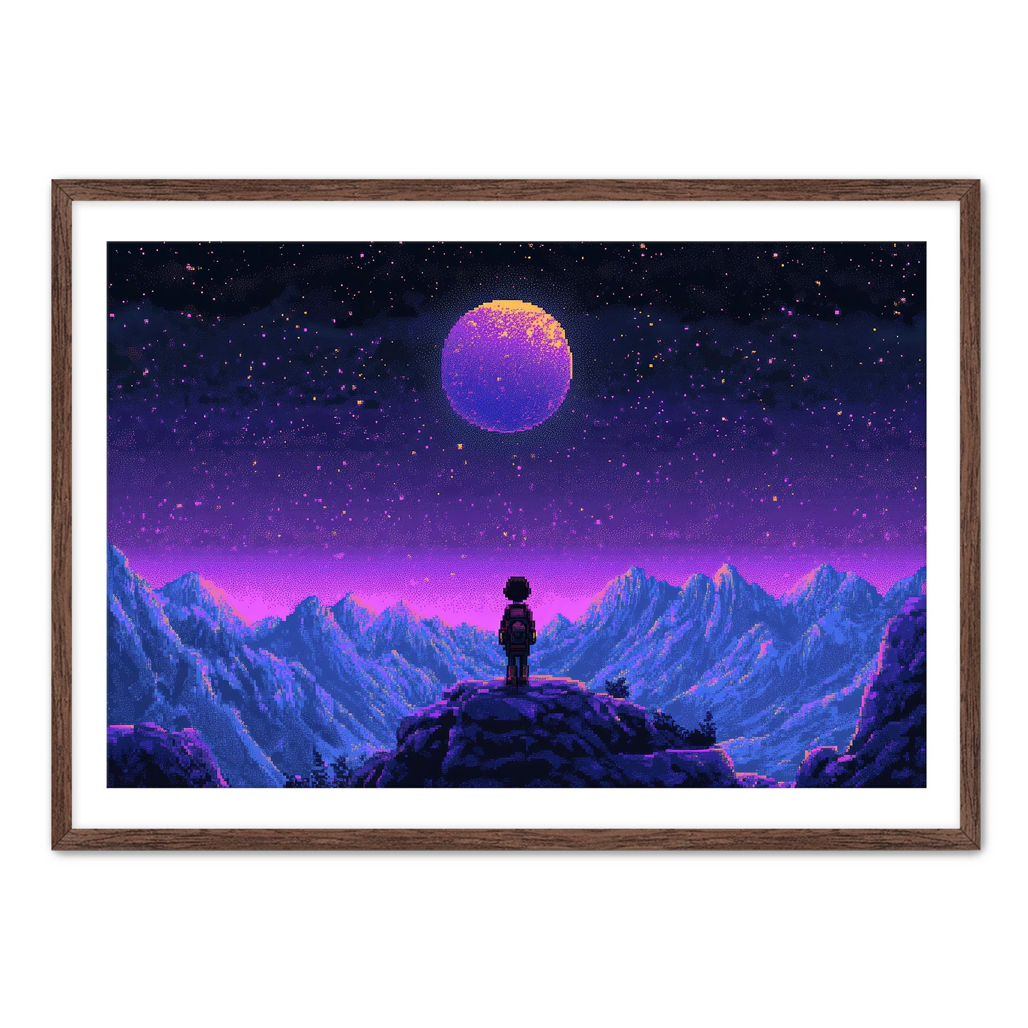 8 Bit Stargazer Wall Art