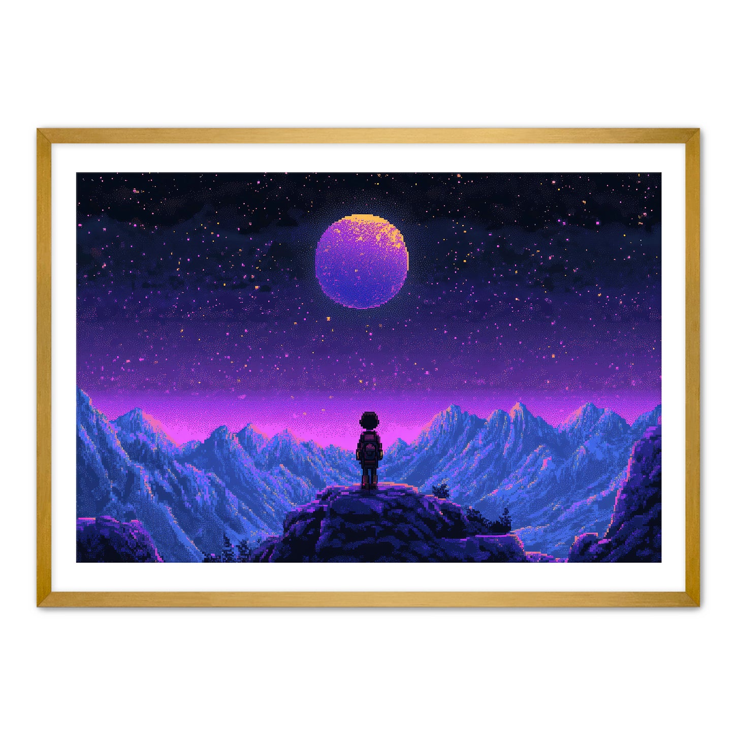 8 Bit Stargazer Wall Art