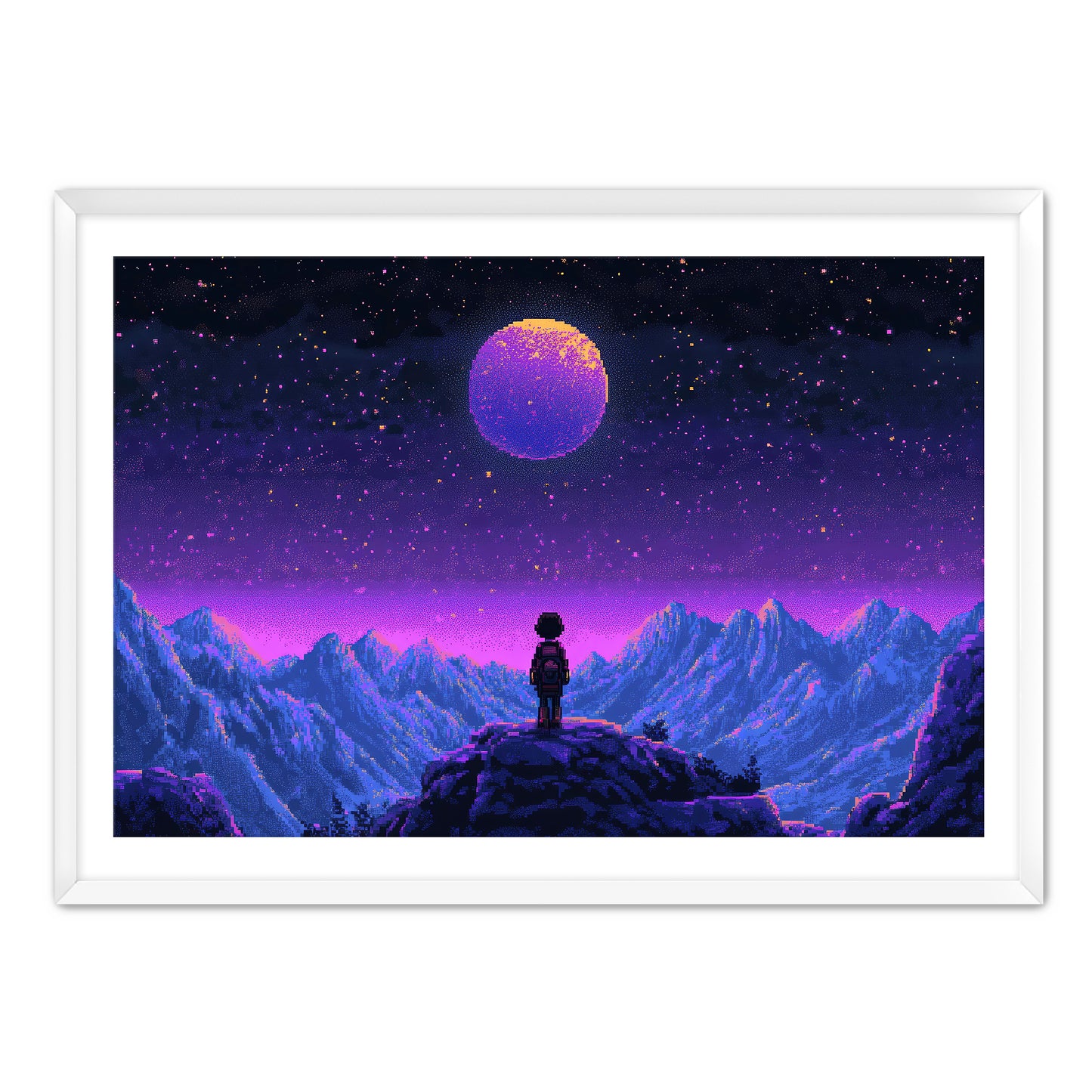 8 Bit Stargazer Wall Art