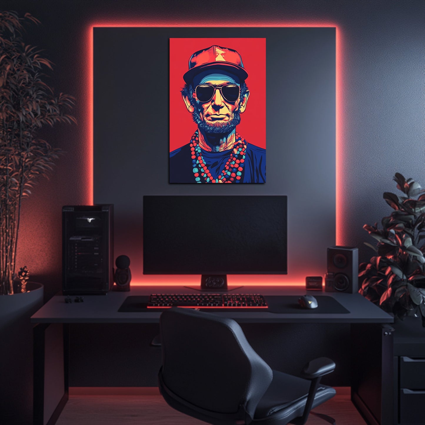 Abraham Lincoln Vibing Wall Art