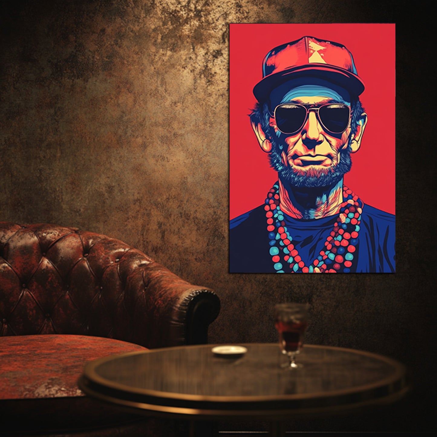 Abraham Lincoln Vibing Wall Art