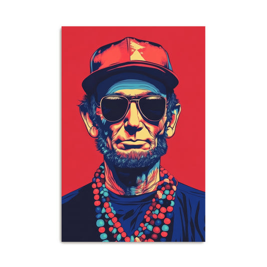Abraham Lincoln Vibing Wall Art