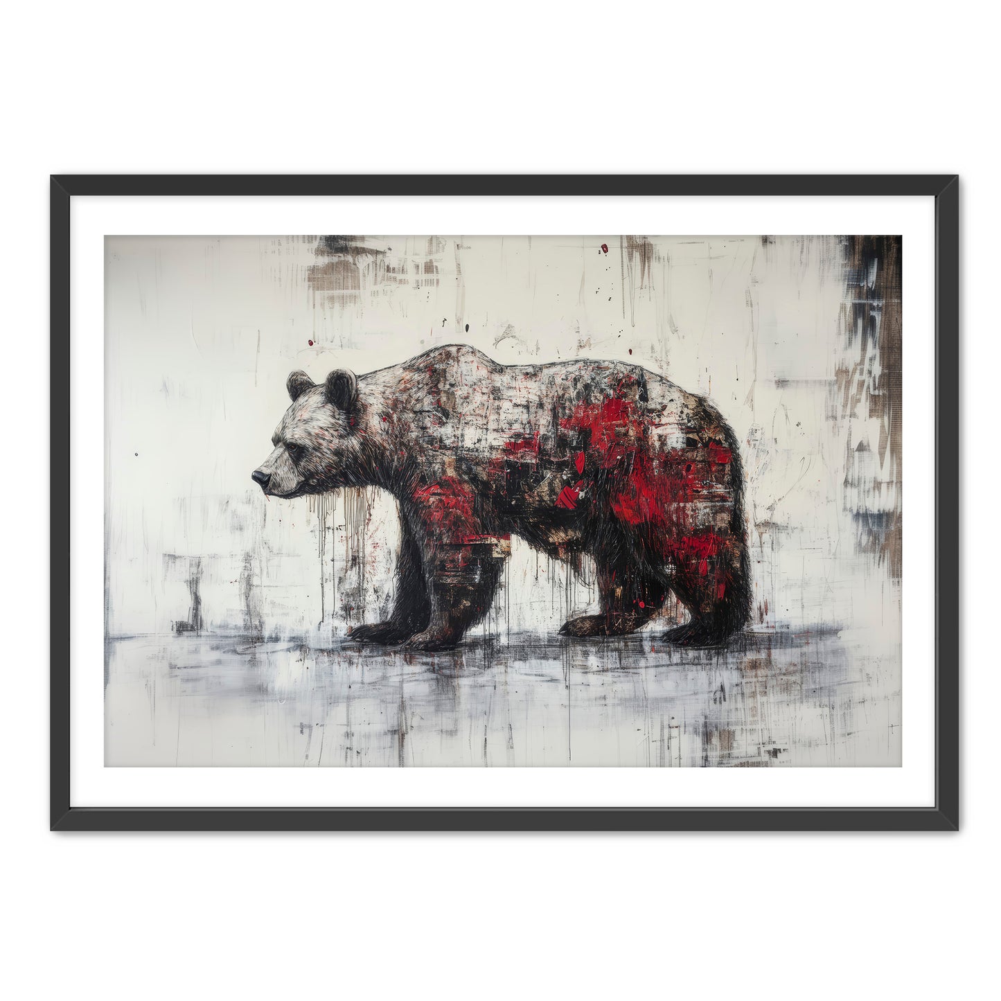 Abstract Bear Wall Art