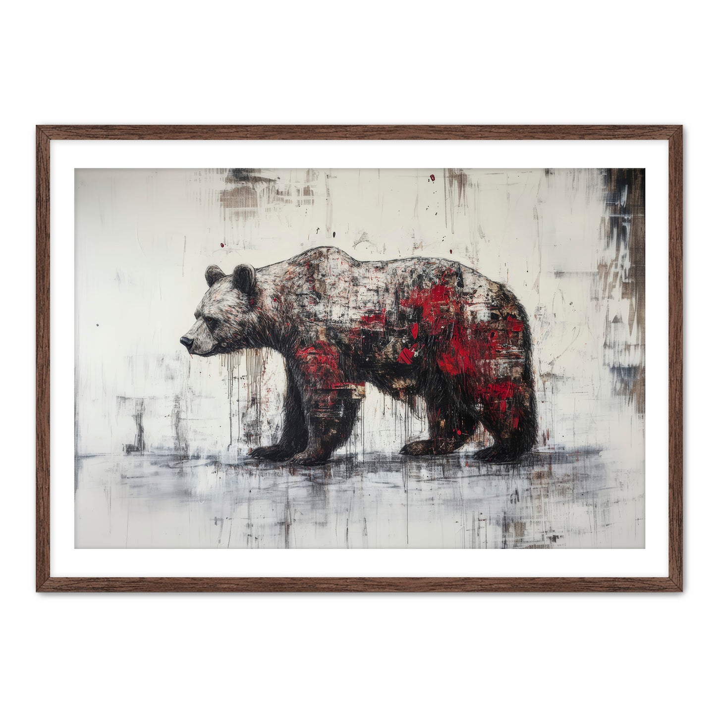 Abstract Bear Wall Art