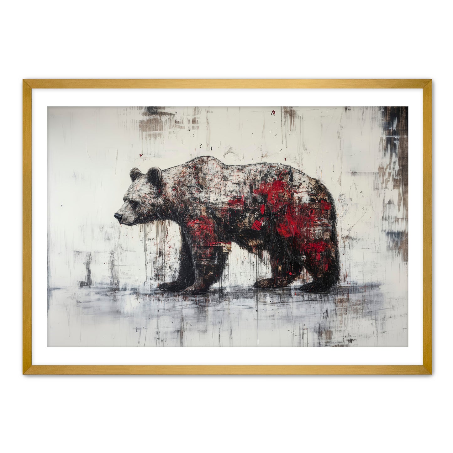 Abstract Bear Wall Art