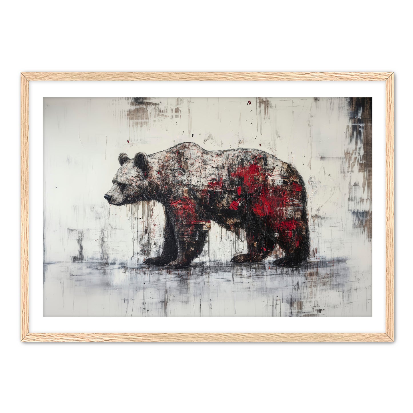 Abstract Bear Wall Art
