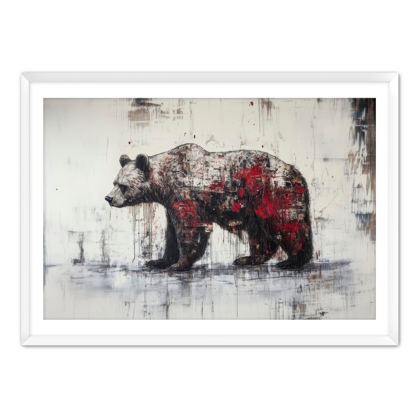Abstract Bear Wall Art